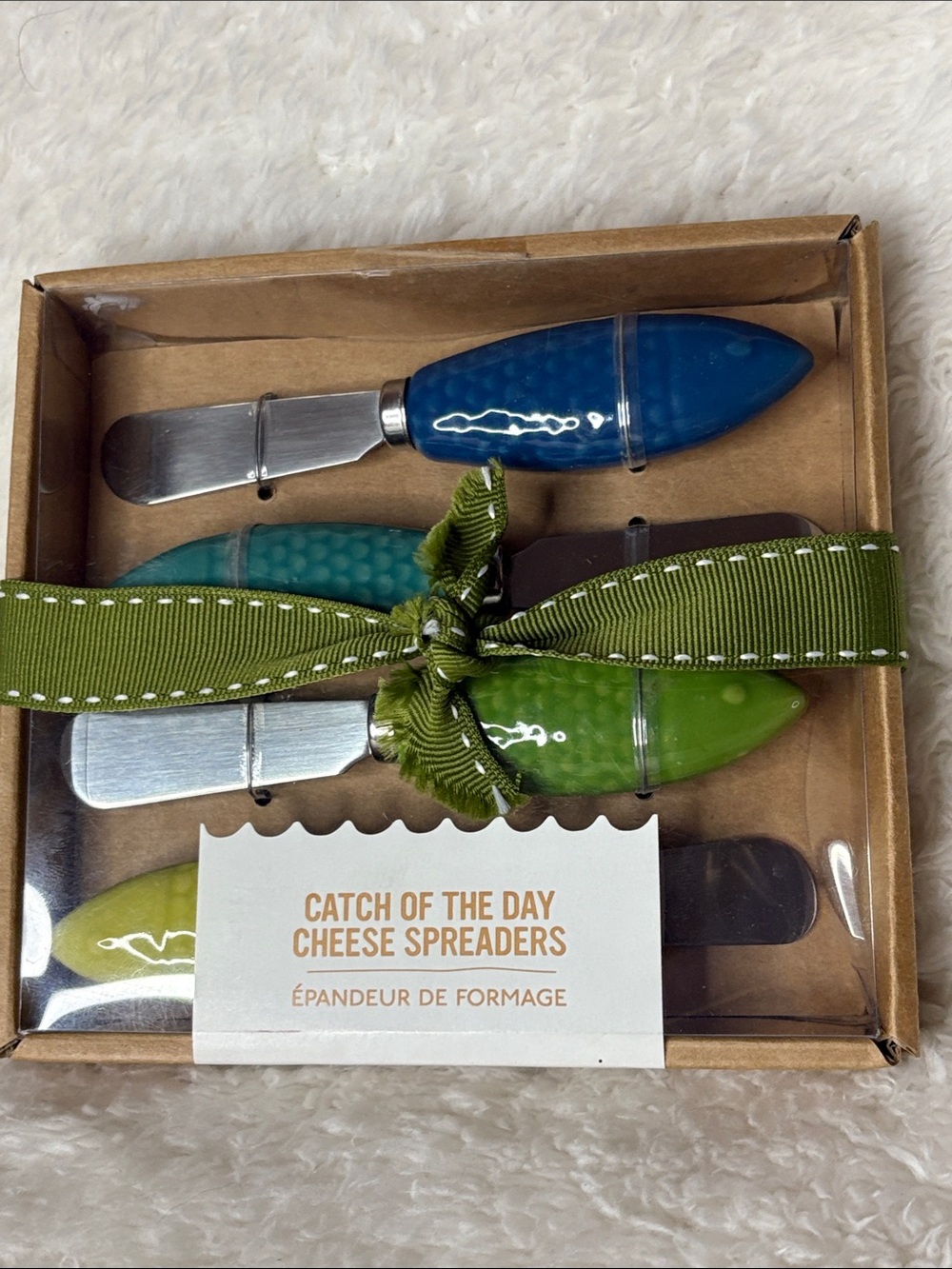 West Elm Catch Of The Day Cheese Spreaders Set Of 4 -unopened